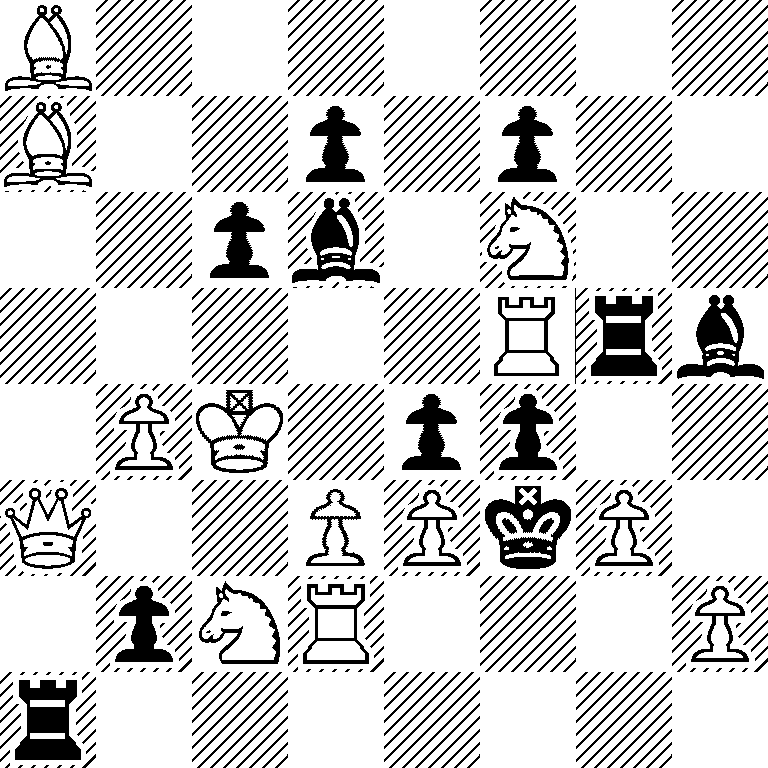 B7/B2p1p2/2pb1N2/5Rrb/1PK1pp2/Q2PPkP1/1pNR3P/r7