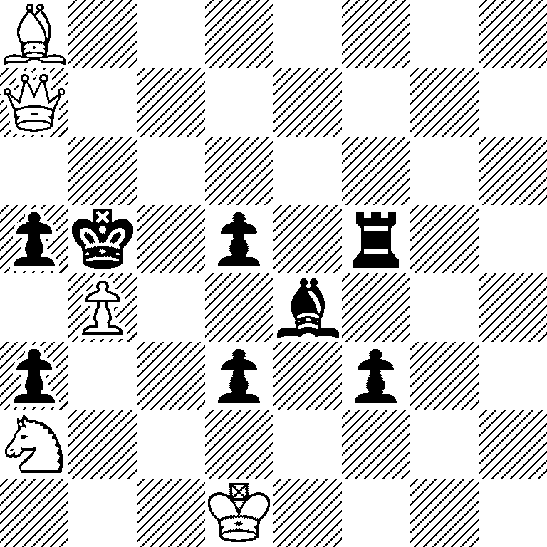 B7/Q7/8/pk1p1r2/1P2b3/p2p1p2/N7/3K4