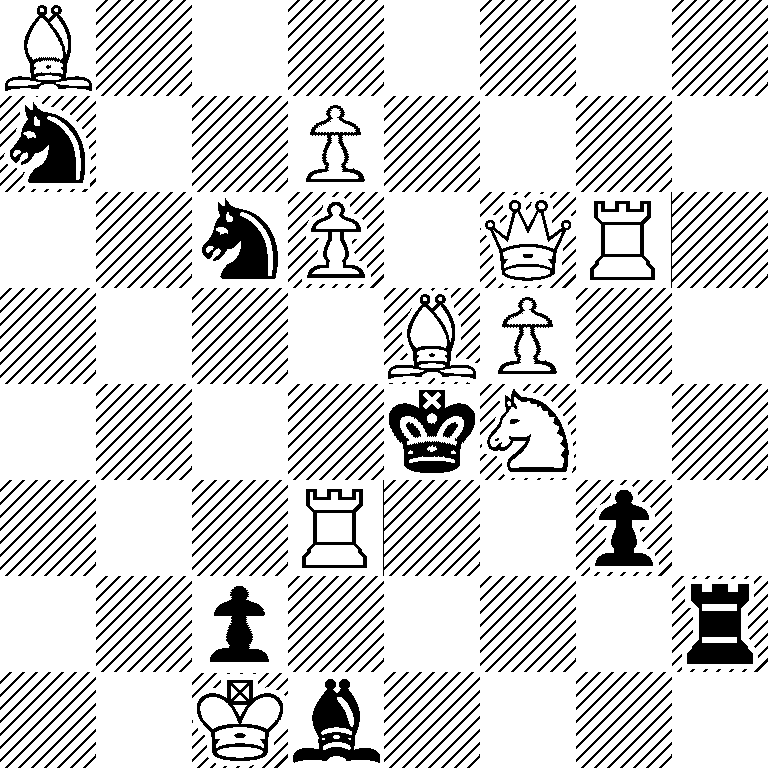 B7/n2P4/2nP1QR1/4BP2/4kN2/3R2p1/2p4r/2Kb4