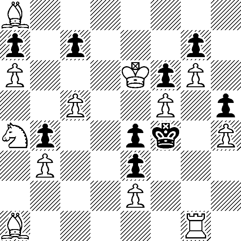 B7/p1p3p1/P3KpP1/2P2P1p/Sp2pk1P/1P2p3/4P3/B5R1