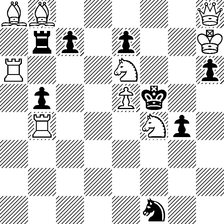 BB5Q/1rp1p2K/R3N2p/1p2Pk2/1R3Np1/8/8/5n2