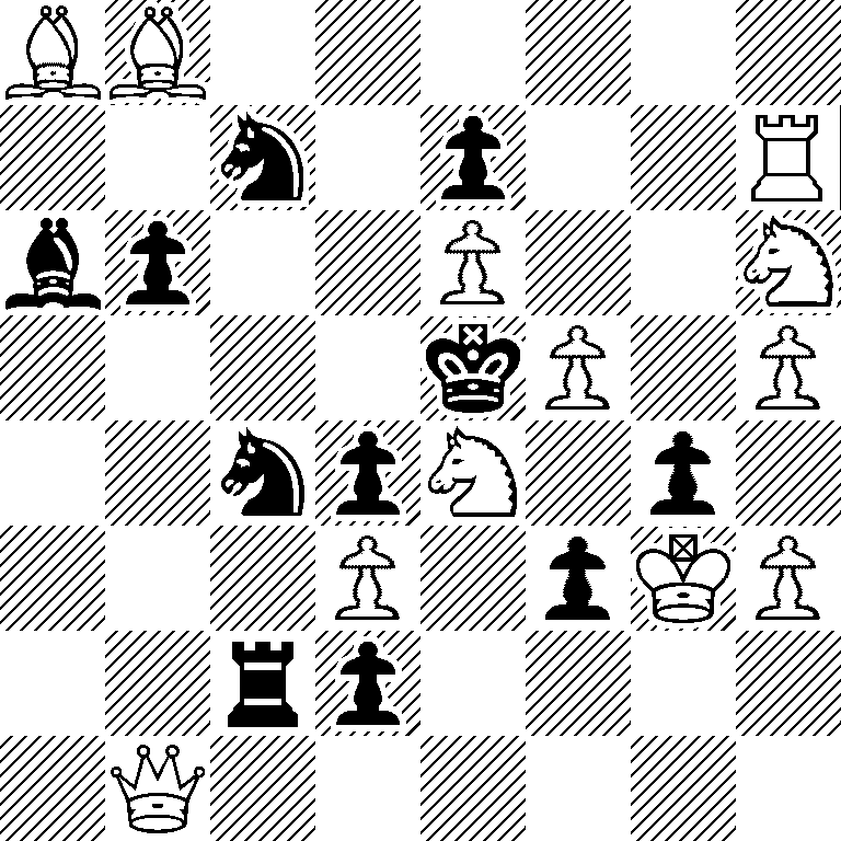BB6/2n1p2R/bp2P2N/4kP1P/2npN1p1/3P1pKP/2rp4/1Q6
