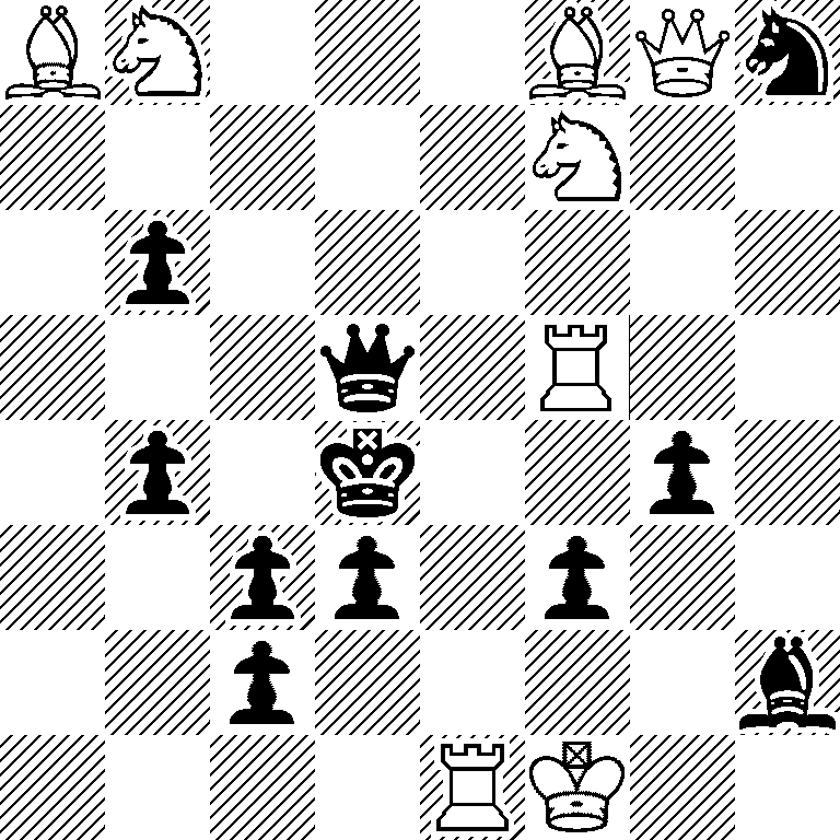 BN3BQn/5N2/1p6/3q1R2/1p1k2p1/2pp1p2/2p4b/4RK2