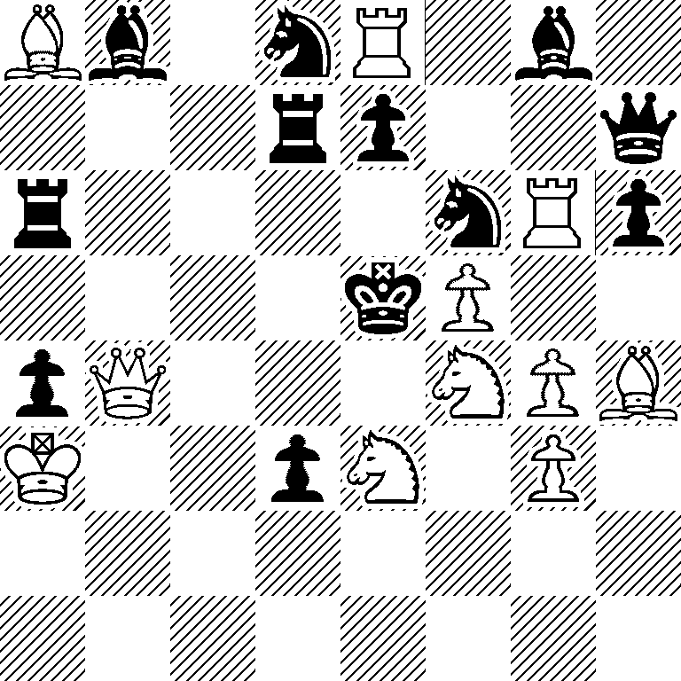 Bb1nR1b1/3rp2q/r4nRp/4kP2/pQ3NPB/K2pN1P1/8/8