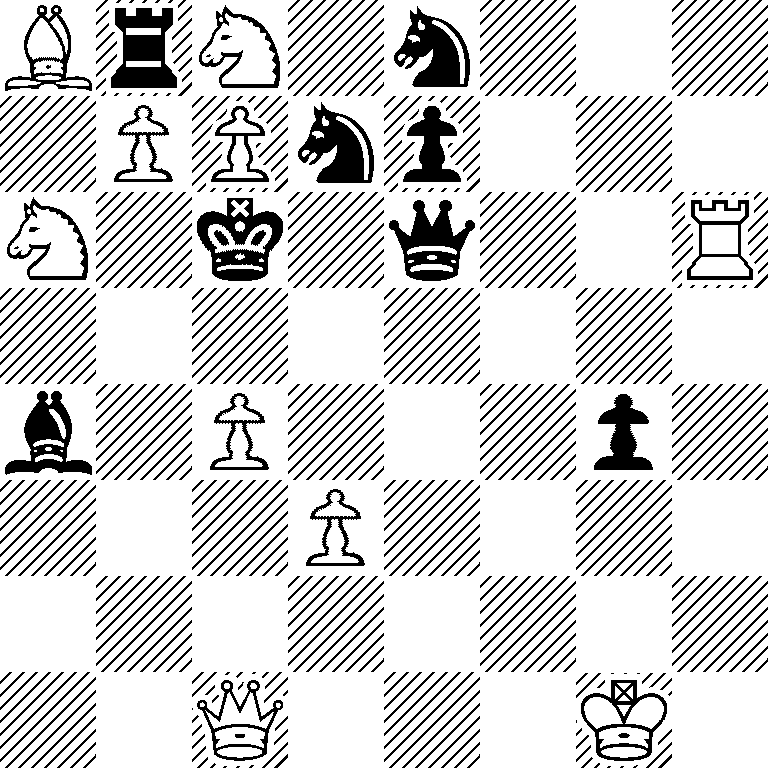 BrN1n3/1PPnp3/N1k1q2R/8/b1P3p1/3P4/8/2Q3K1