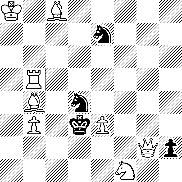K1B5/4n3/8/1R6/1B1n4/1P1kP3/6Qp/5N2