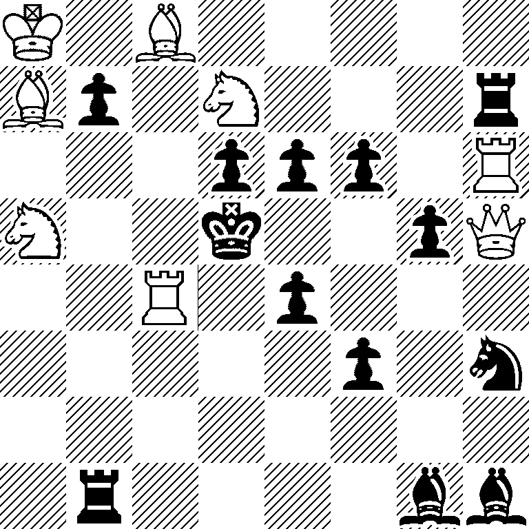 K1B5/Bp1N3r/3ppp1R/N2k2pQ/2R1p3/5p1n/8/1r4bb