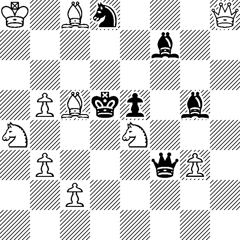 K1Bn3Q/5b2/8/1PBkp1b1/N3N3/1P3qP1/2P5/8
