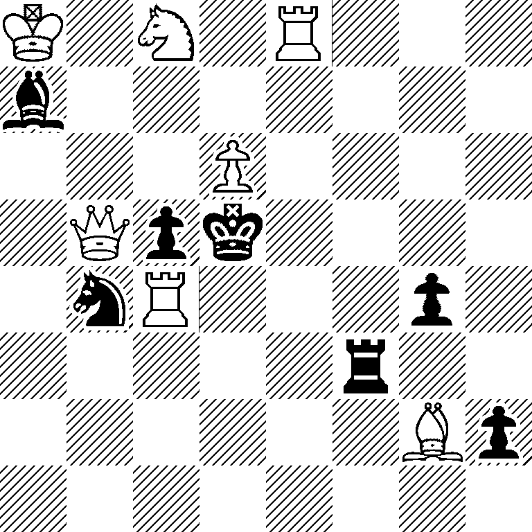 K1N1R3/b7/3P4/1Qpk4/1nR3p1/5r2/6Bp/8