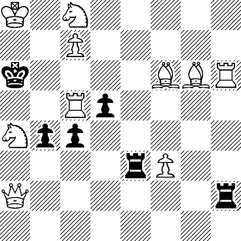 K1N5/2P5/k4BBR/2Rp4/Npp5/4rP2/Q6r/8