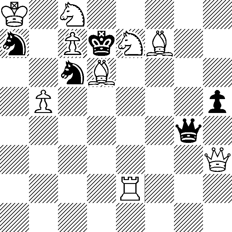 K1N5/n1PkNB2/2nB4/1P5p/6q1/7Q/4R3/8