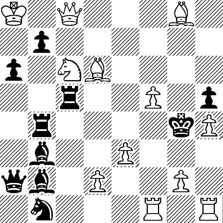 K1Q3B1/1p6/p1NB4/2r2P1p/1r4kP/1b2P3/qb1P2P1/1n3R1R