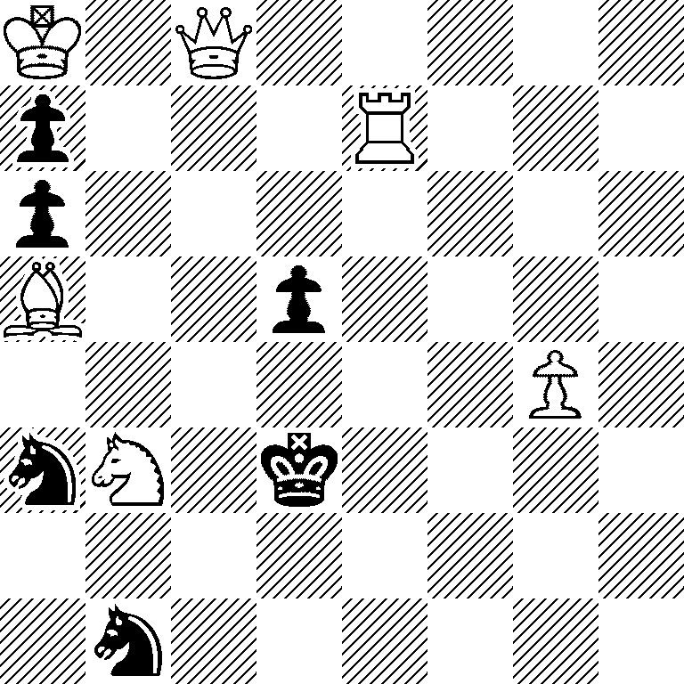 K1Q5/p3R3/p7/B2p4/6P1/nN1k4/8/1n6