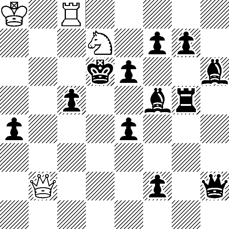 K1R5/3N1pp1/3kp2b/2p2br1/p3p3/8/1Q3p1q/8