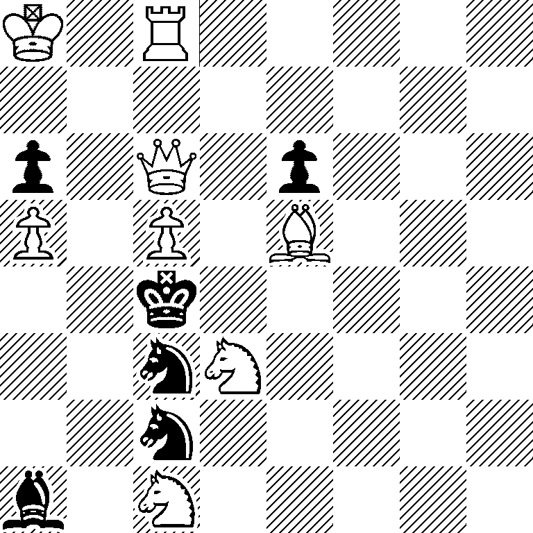 K1R5/8/p1Q1p3/P1P1B3/2k5/2nN4/2n5/b1N5