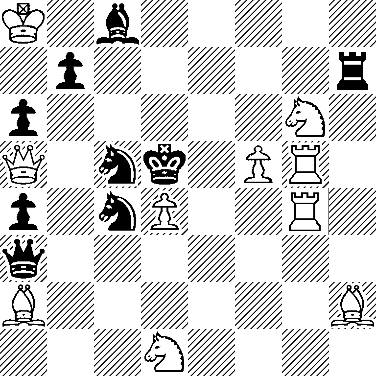 K1b5/1p5r/p5N1/Q1nk1PR1/p1nP2R1/q7/B6B/3N4