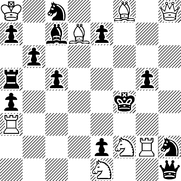 K1n2B1Q/p1bBp3/1p6/r1p3p1/p4k2/R7/4pNRn/4N2q