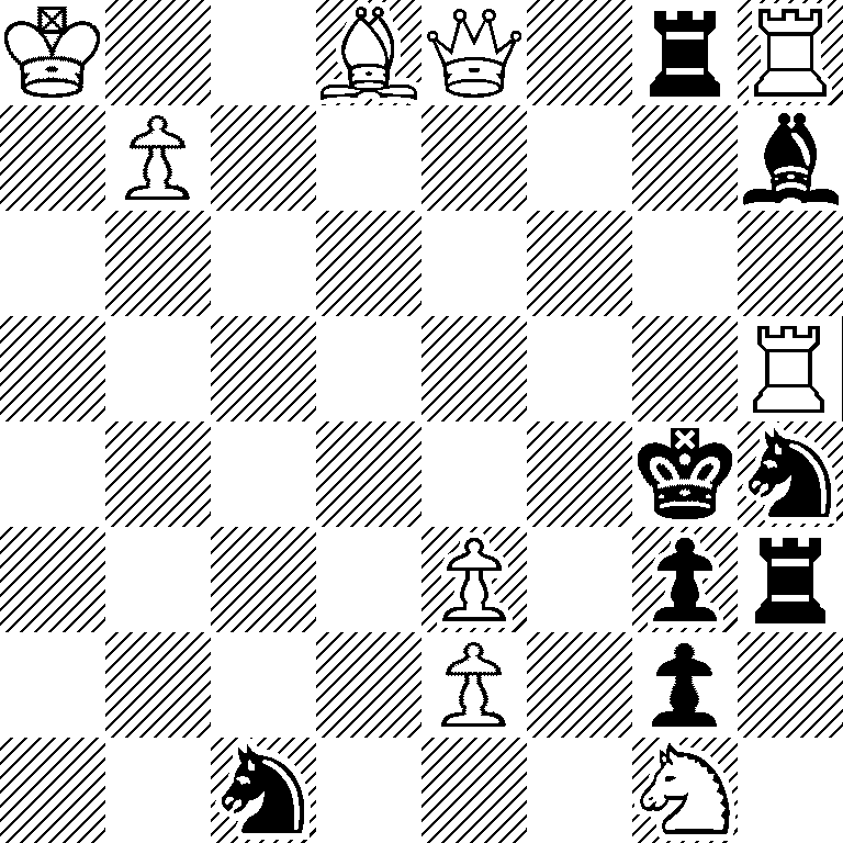 K2BQ1rR/1P5b/8/7R/6kn/4P1pr/4P1p1/2n3N1