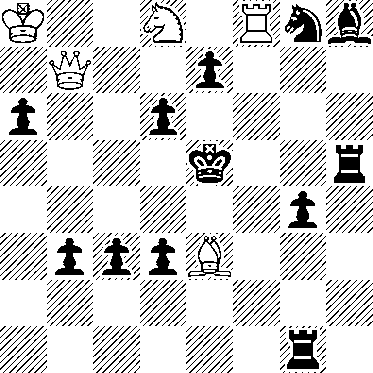 K2N1Rnb/1Q2p3/p2p4/4k2r/6p1/1pppB3/8/6r1
