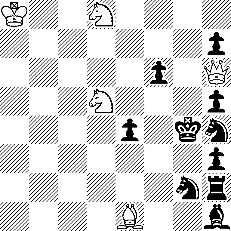K2N4/7p/5p1Q/3N3p/4p1kn/7p/6nr/4B2b