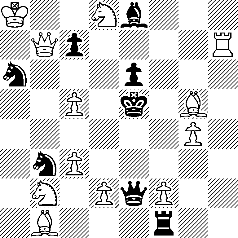 K2Nb3/1Qp4R/n3p3/2P1k1B1/6P1/1nP5/1N1PqP2/1B3r2