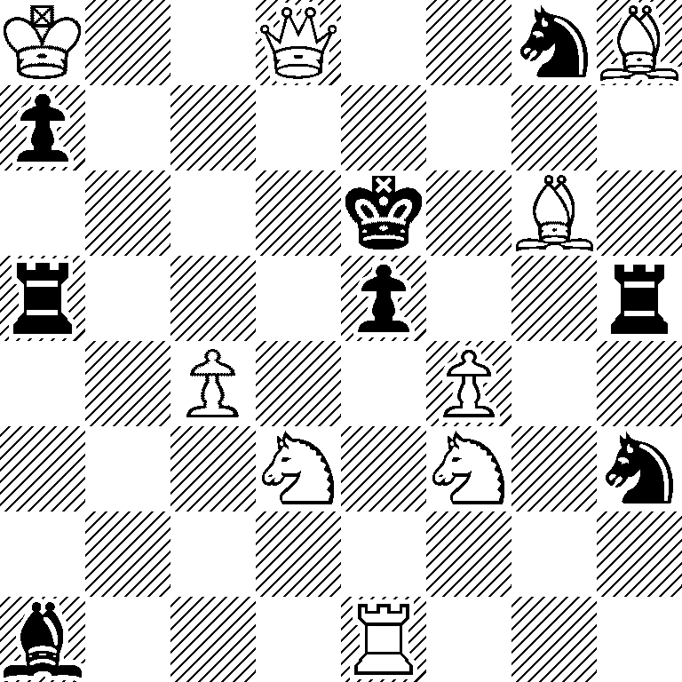 K2Q2nB/p7/4k1B1/r3p2r/2P2P2/3N1N1n/8/b3R3