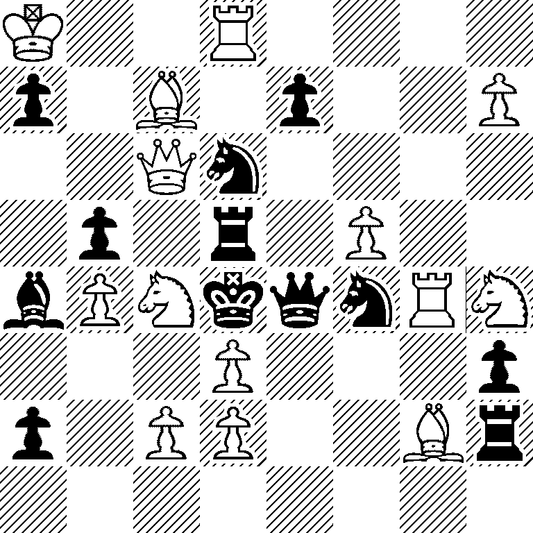 K2R4/p1B1p2P/2Qn4/1p1r1P2/bPNkqnRN/3P3p/p1PP2Br/8