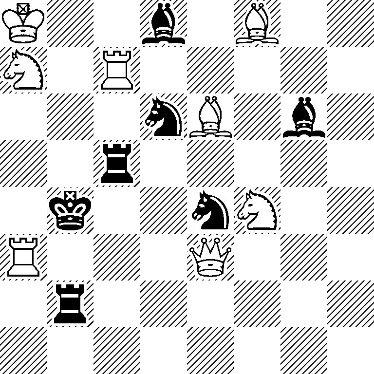 K2b1B2/N1R5/3nB1b1/2r5/1k2nN2/R3Q3/1r6/8