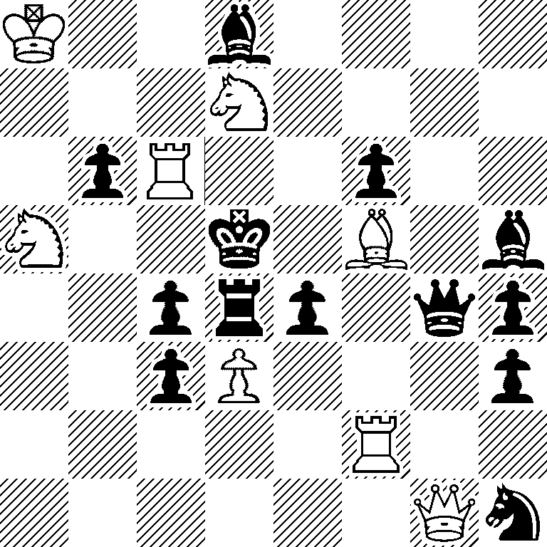 K2b4/3N4/1pR2p2/N2k1B1b/2prp1qp/2pP3p/5R2/6Qn