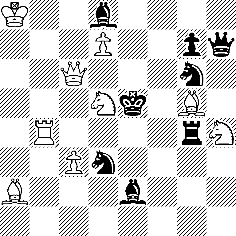 K2b4/3P2pq/2Q3n1/3Nk1B1/1R4rN/2Pn4/B3b3/8