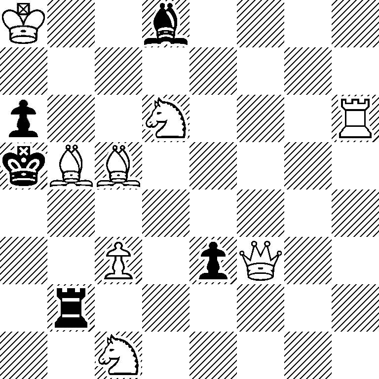 K2b4/8/p2N3R/kBB5/8/2P1pQ2/1r6/2N5