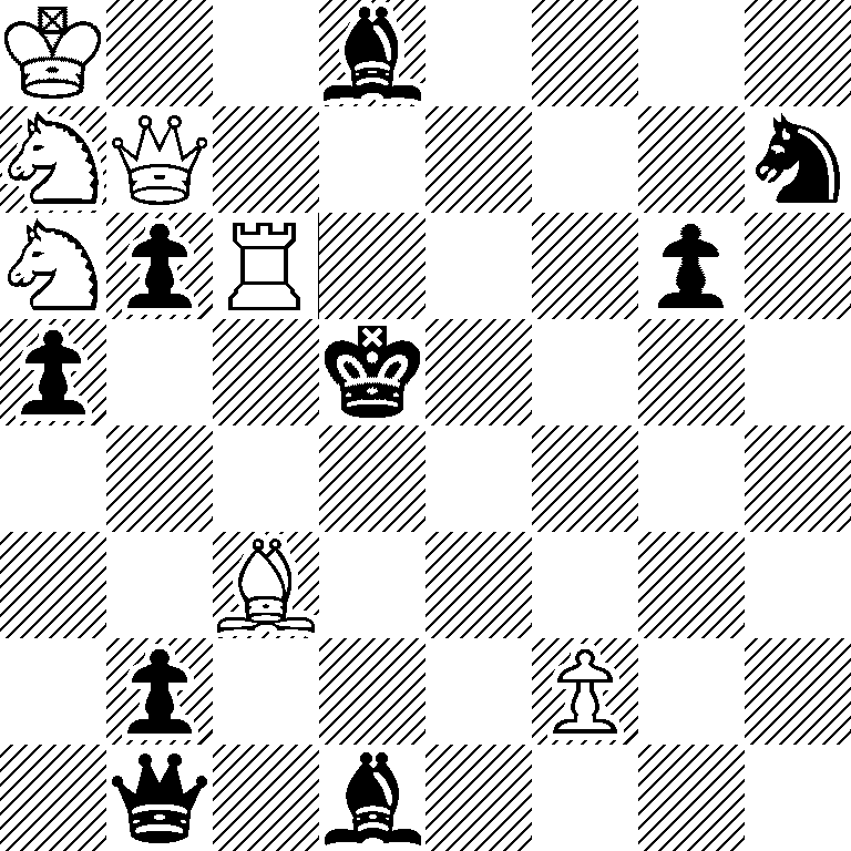 K2b4/NQ5n/NpR3p1/p2k4/8/2B5/1p3P2/1q1b4