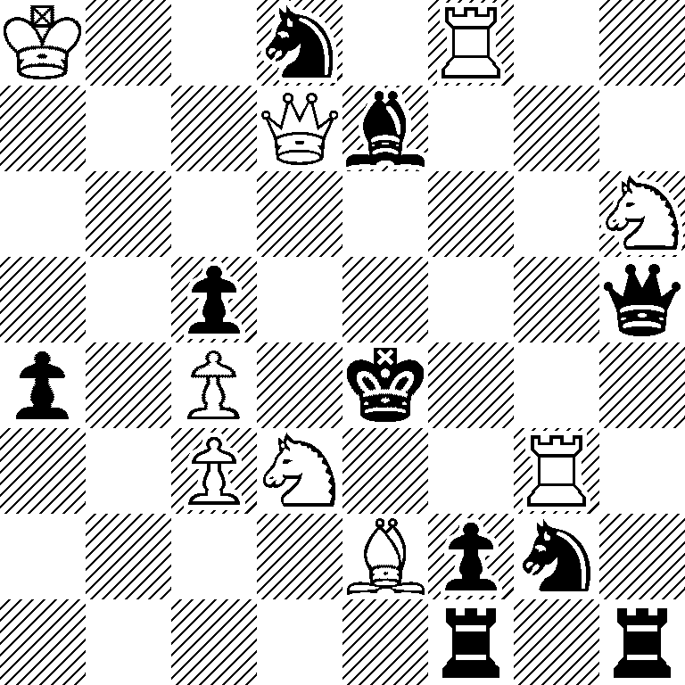 K2n1R2/3Qb3/7N/2p4q/p1P1k3/2PN2R1/4Bpn1/5r1r