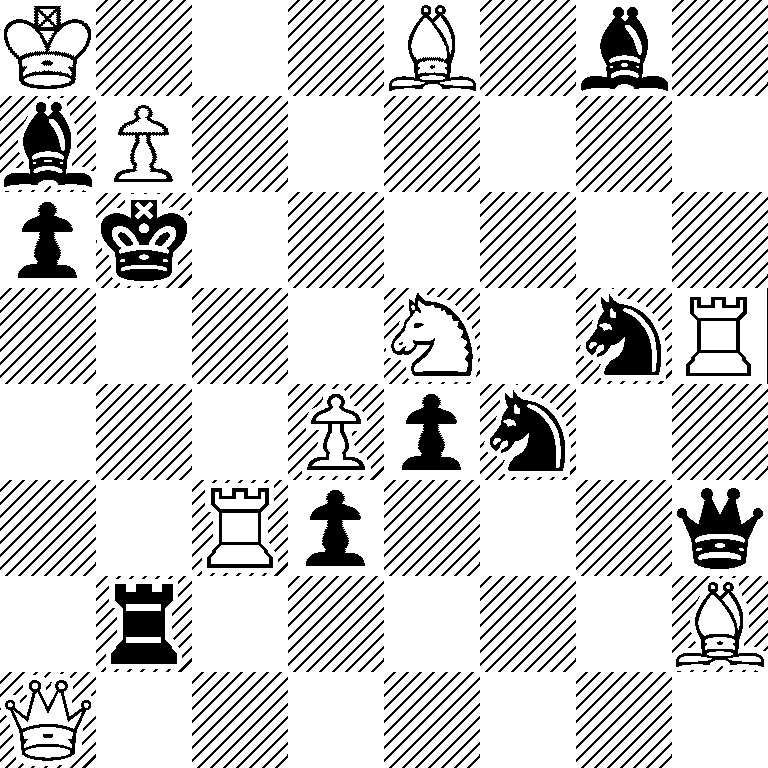 K3B1b1/bP6/pk6/4N1nR/3Ppn2/2Rp3q/1r5B/Q7