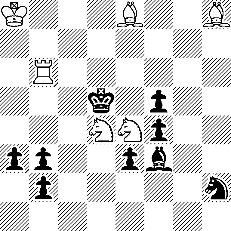 K3B2B/8/1R6/3k1p2/3NNp2/pp2pb2/1p5n/8