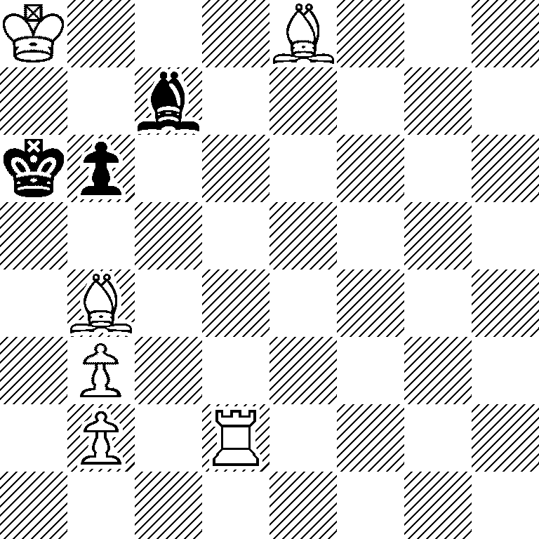 K3B3/2b5/kp6/8/1B6/1P6/1P1R4/8