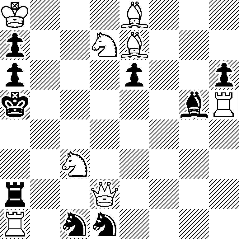 K3B3/p2NB3/p3p2p/k5bR/8/2N5/r2Q4/R1nn4