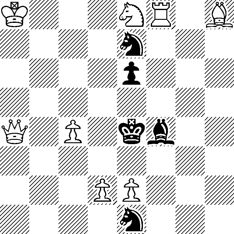 K3NR1B/4n3/4p3/8/Q1P1kb2/8/3PP3/4n3