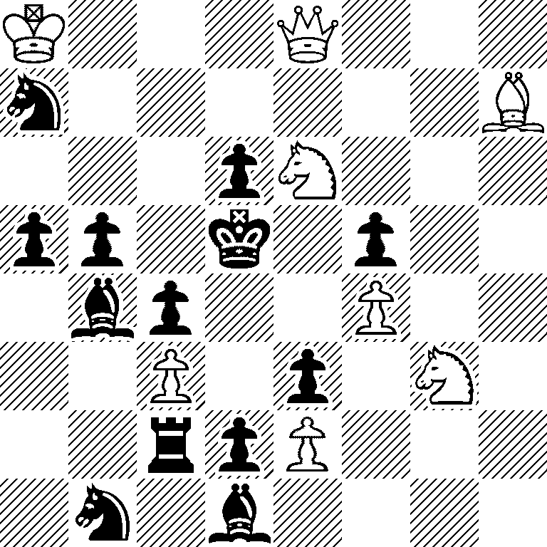 K3Q3/n6B/3pN3/pp1k1p2/1bp2P2/2P1p1N1/2rpP3/1n1b4