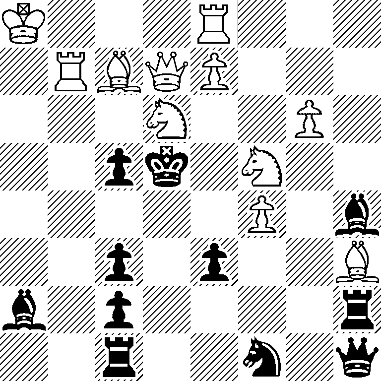K3R3/1RBQP3/3N2P1/2pk1N2/5P1b/2p1p2B/b1p4r/2r2n1q