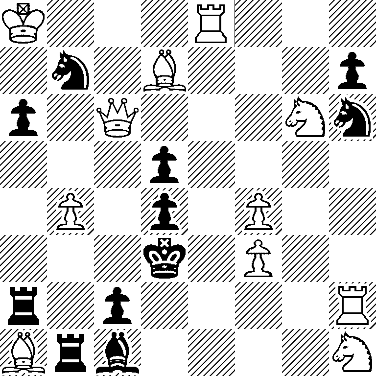 K3R3/1n1B3p/p1Q3Nn/3p4/1P1p1P2/3k1P2/r1p4R/Brb4N