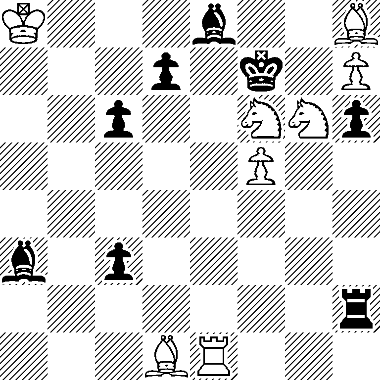 K3b2B/3p1k1P/2p2SSp/5P2/8/b1p5/7r/3BR3