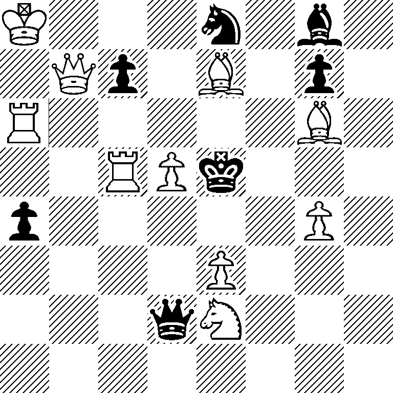 K3n1b1/1Qp1B1p1/R5B1/2RPk3/p5P1/4P3/3qN3/8