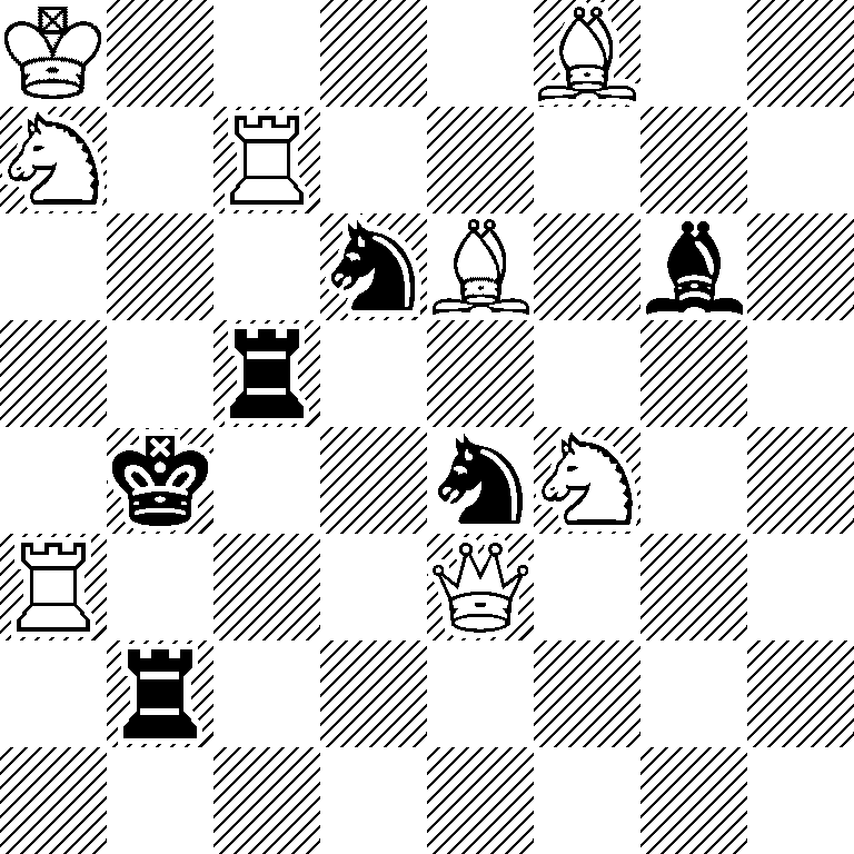 K4B2/N1R5/3nB1b1/2r5/1k2nN2/R3Q3/1r6/8