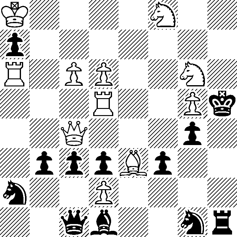K4N2/p7/R1PP2N1/3R2Pk/2Q3p1/1pppBp2/n2P4/2qb2nr