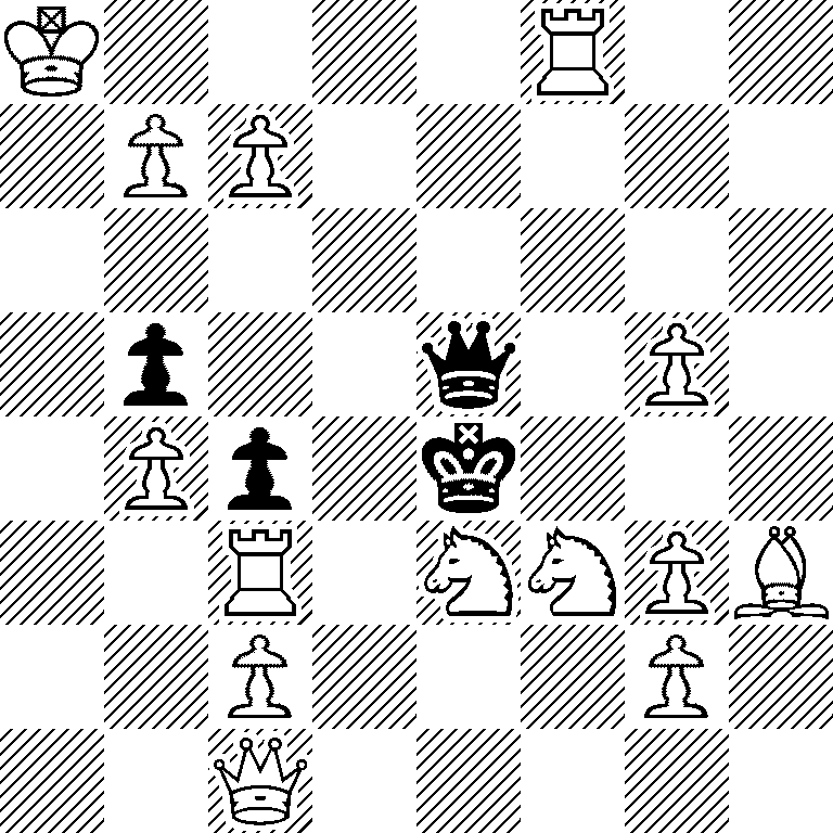 K4R2/1PP5/8/1p2q1P1/1Pp1k3/2R1NNPB/2P3P1/2Q5