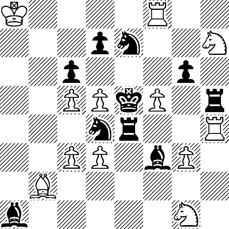 K4R2/3pn2N/2p3p1/2PPkP1r/3nr2R/2PP1bP1/1B6/b5N1