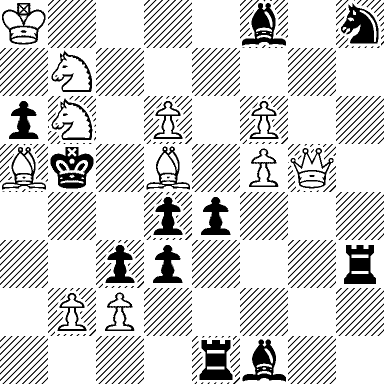 K4b1n/1N6/pN1P1P2/Bk1B1PQ1/3pp3/2pp3r/1PP5/4rb2