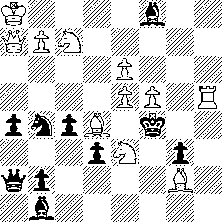 K4b2/QPN5/4P3/4PP1R/pnpB1k2/3pN1p1/qp4B1/1b6
