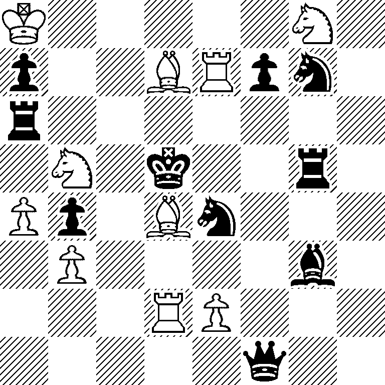 K5N1/p2BRpn1/r7/1N1k2r1/Pp1Bn3/1P4b1/3RP3/5q2